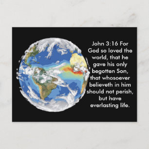 Vykort för John 3:16valentin