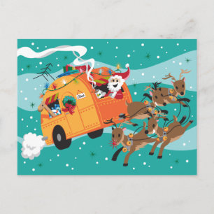 Vykort för jul för helgdagresa Retro