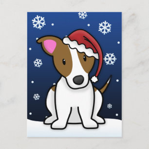 Vykort för jul för Kawaii jackRussell Terrier