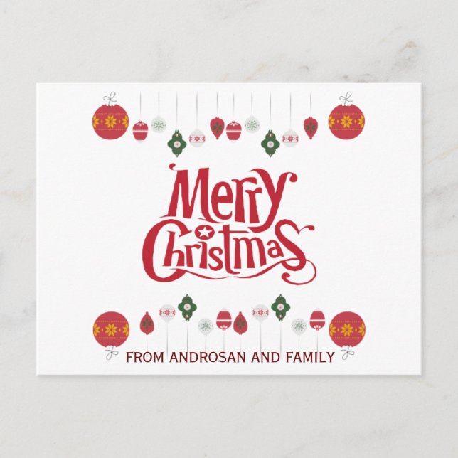 Vykort för julgåvor - vykort för Anpassningsbar (Framsida)