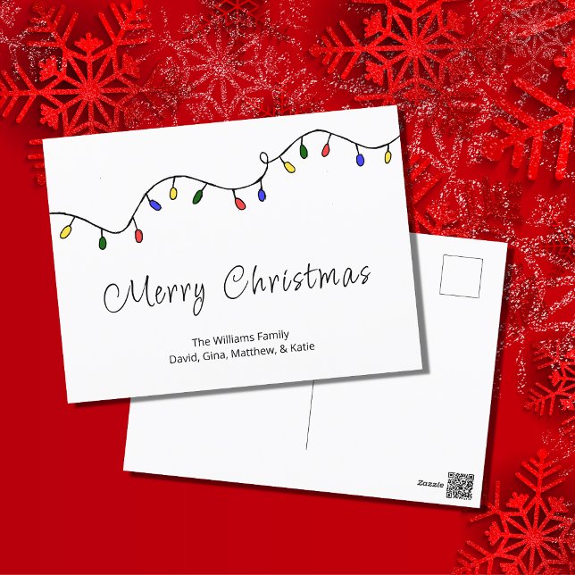 Vykort för julgranar i Ljus Festive Retro Helgdag (Skapare uppladdad)