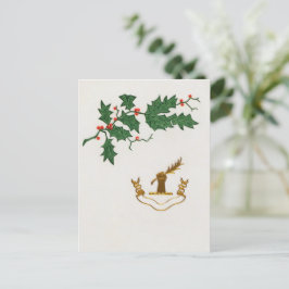 vykort för julklapp i gren helgdag