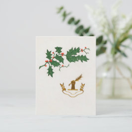 vykort för julklapp i gren helgdag