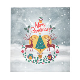 Vykort för julkunds meddelande anteckningsblock