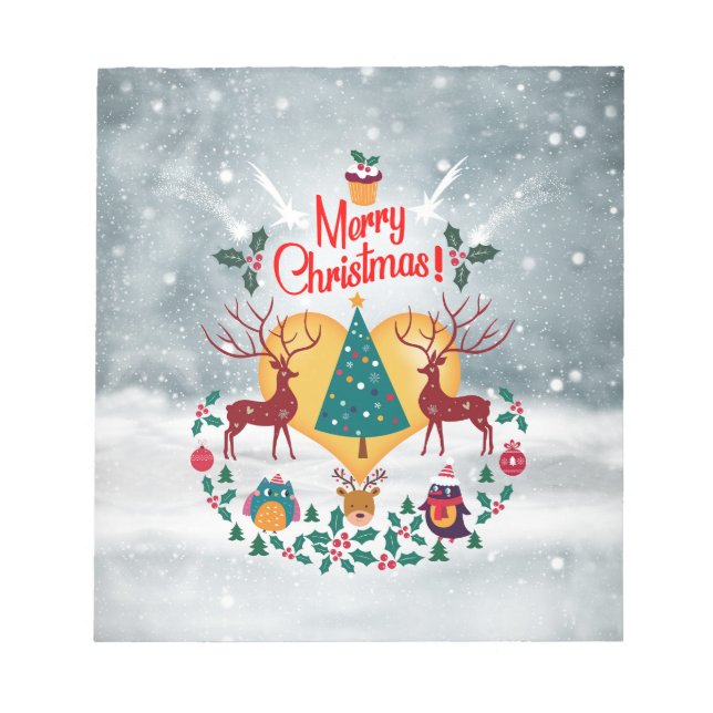 Vykort för julkunds meddelande anteckningsblock (Framsida)