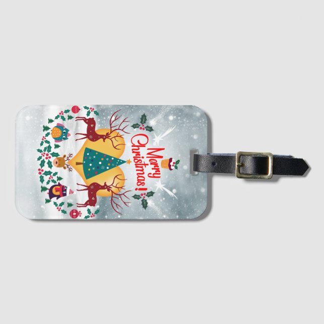 Vykort för julkunds meddelande bagagebricka (Framsida horisontal)