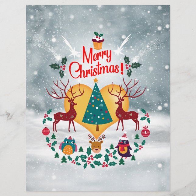 Vykort för julkunds meddelande brevhuvud (Framsida)