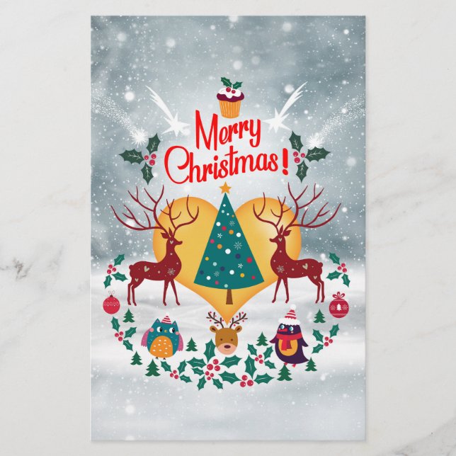 Vykort för julkunds meddelande brevpapper (Framsida)