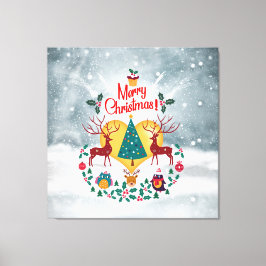 Vykort för julkunds meddelande canvastryck