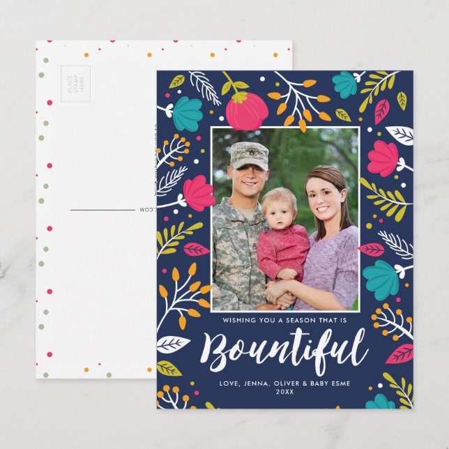 Vykort för julstudentkort, Helgdag (Fram/baksida)