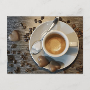 vykort för kaffe och choklad