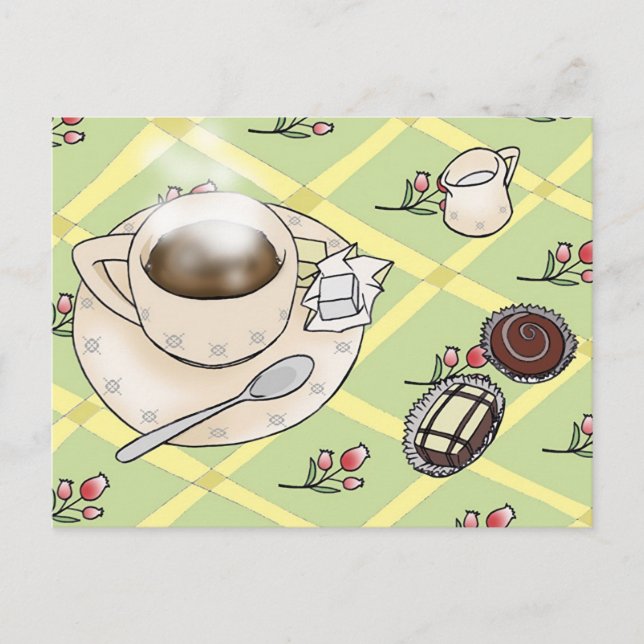 vykort för kaffetid (Framsida)