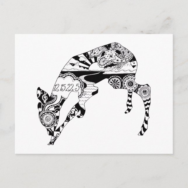 vykort för kärlek Hjort (Framsida)