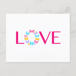 vykort för kärlek och fjärilar