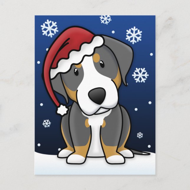 Vykort för Kawaii mer underbar schweizisk bergjul (Framsida)