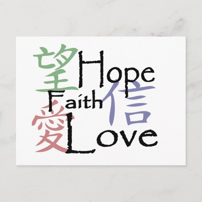 Vykort "för kinesiska symboler" (Framsida)