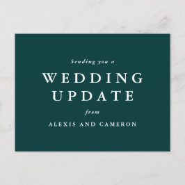 vykort för klassisk jägare-grönt för bröllop-uppda