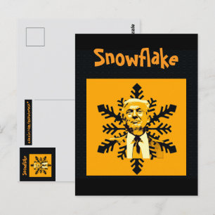 vykort för knapp/snöflinga