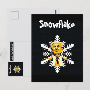 vykort för knapp/snöflinga