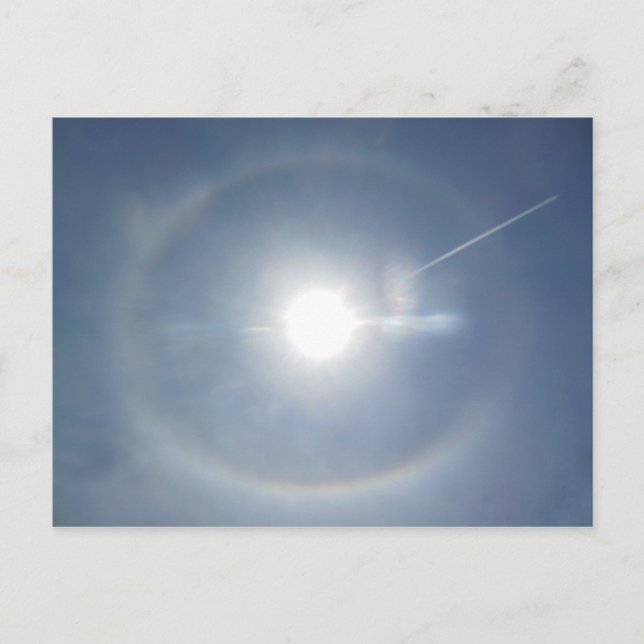 vykort för kondensationsspår i sol Halo (Framsida)