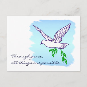 Vykort för konst för citationstecken för fredduva