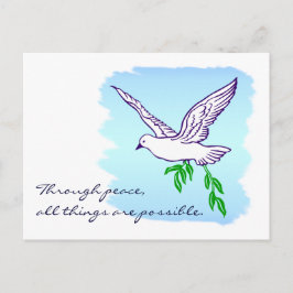 Vykort för konst för citationstecken för fredduva