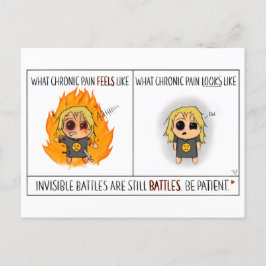 vykort för kronisk tecknad