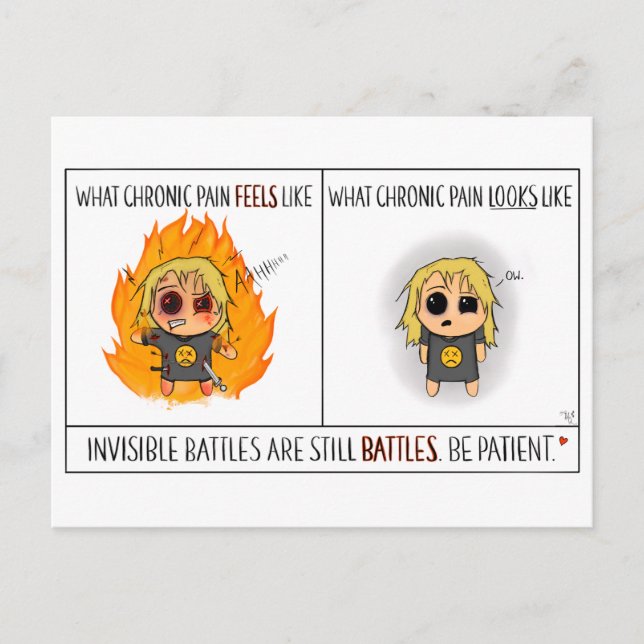 vykort för kronisk tecknad (Framsida)