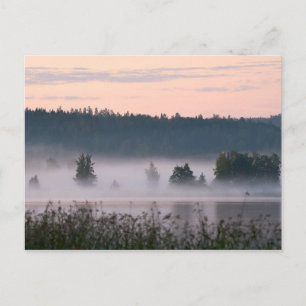 vykort för landskapet sjö i Finland