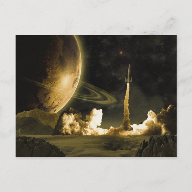 Vykort för lansering av vintage Rocket (Framsida)