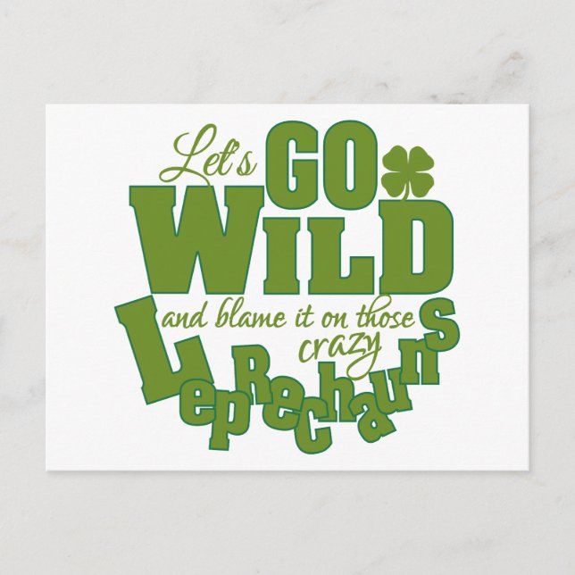 vykort för Leprechaun anpassningsbar (Framsida)