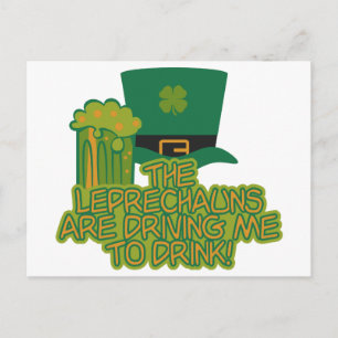 vykort för Leprechaun anpassningsbar