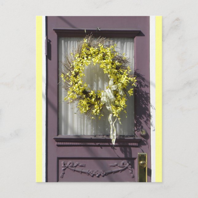 vykort för lila dörr (Framsida)