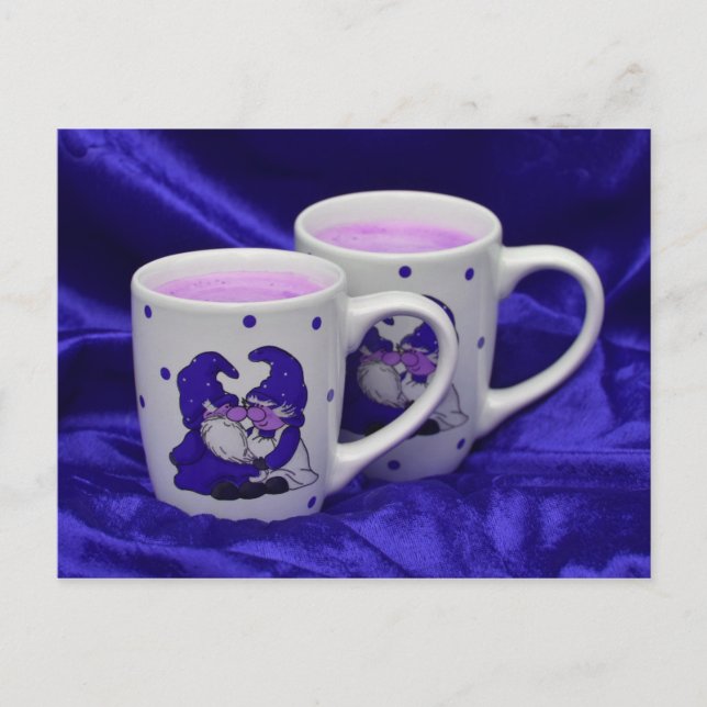 vykort för lila passionsgnomer (Framsida)