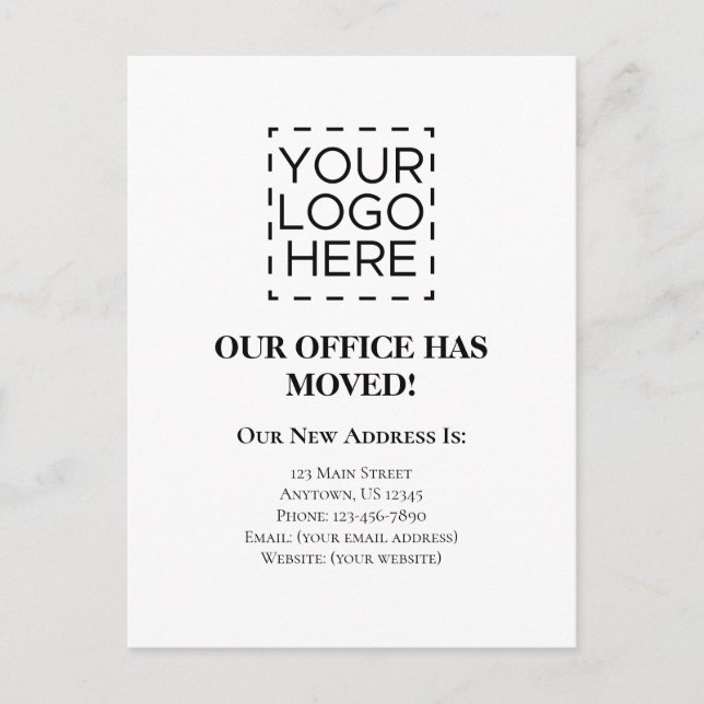 vykort för Logotyp av flytta annons -  (Framsida)