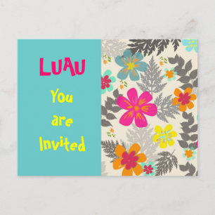 vykort för Luau-tid-inbjudan