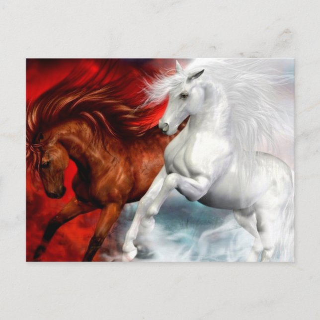 vykort för luft och eldhästar (Framsida)