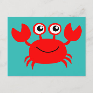 vykort för lycklig Crab