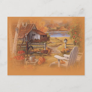 vykort för Lycklig Fall-scenen