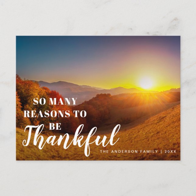 vykort för lycklig fall-Thanksgiving (Framsida)