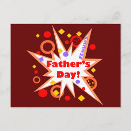 vykort för lycklig Fars dag Stänk