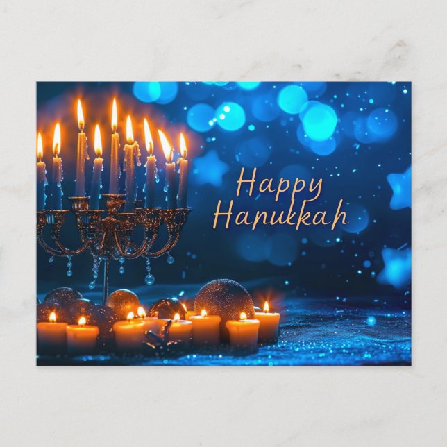 vykort för lycklig Hanukkah (Framsida)