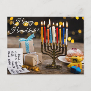 vykort för lycklig Hanukkah
