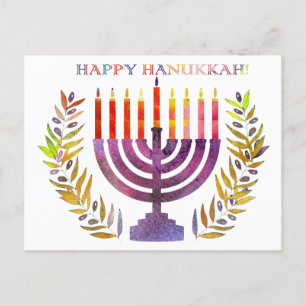 vykort för lycklig Hanukkah