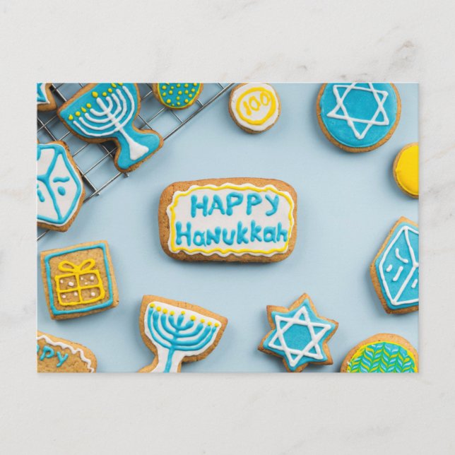 vykort för lycklig Hanukkah (Framsida)
