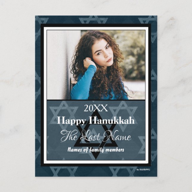 vykort för lycklig Hanukkah Bild (Framsida)