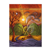 vykort för Lycklig Samhain