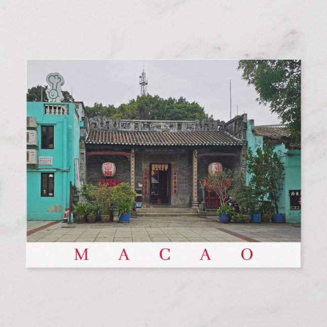 vykort för Macao Taipa-templvy (Framsida)