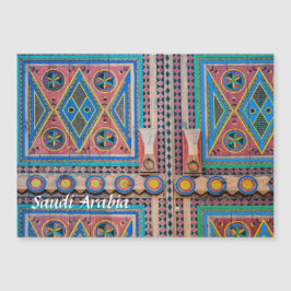 Vykort för magnet för saudierNajd dörr