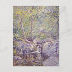 vykort för målning av Forest Waterfall